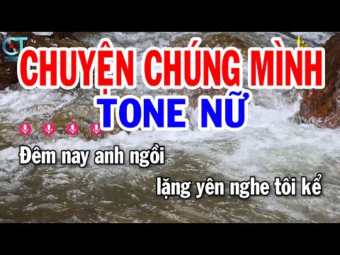 Karaoke Chuyện Chúng Mình Tone Nữ ( Am ) Nhạc Sống Mới || Karaoke Tuấn Kiệt