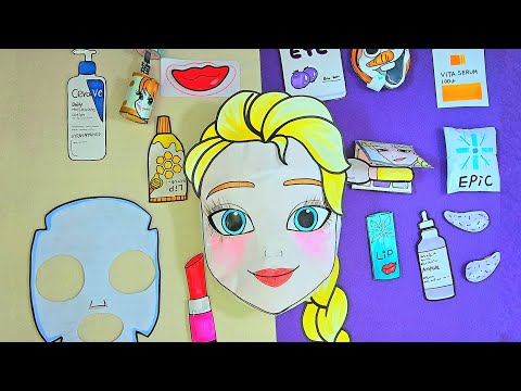 [Paper diy]💄Elsa makeup ASMR #blindbag #frozen #maketutorial