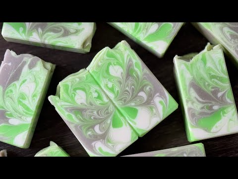 Pistachio & Magnolia Soap Making | Butterfly Swirl 🦋