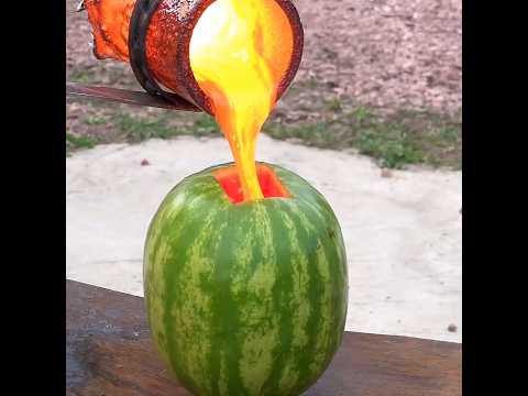 Lava VS Watermelon 🔥#shorts #short #youtubeshorts #shortvideo