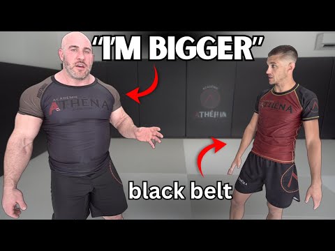 290lbs BODYBUILDER CHALLENGES BJJ BLACK BELT