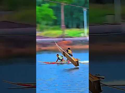 Dangerous boat racing compilation 😱 #automobile #speed #2thì #speedboat #racing #lake #boating