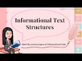 Exploring Informational Text Structures in English