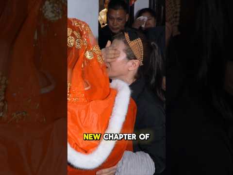 A touching moment at a wedding ceremony