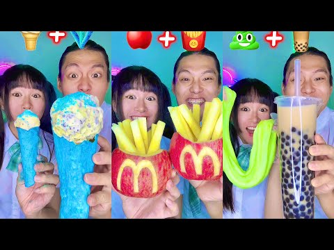 Random Emoji Food Challenge ASMR Compilation!🥵Boba bubble tea(Part8)