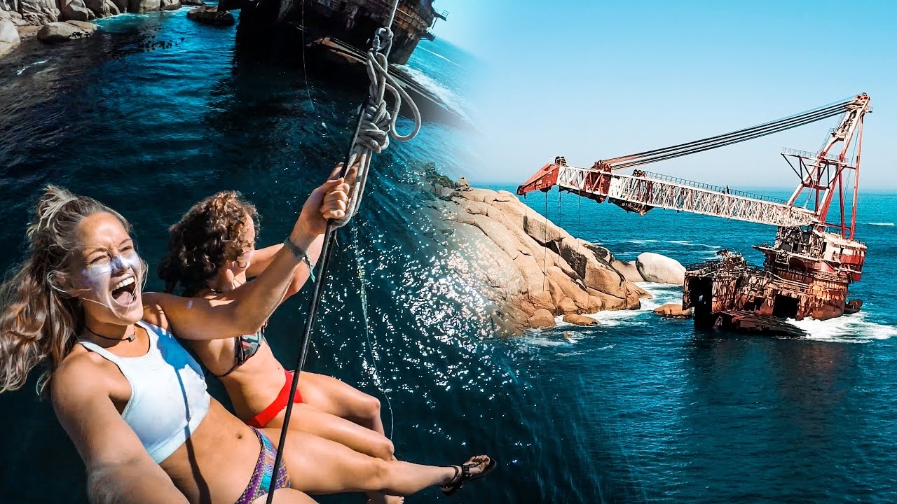 Insane Shipwreck Rope Swing 70ft
