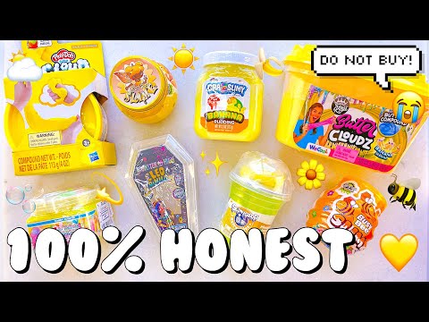 Yellow Store Bought Slime Review Under $5 🍌🐝 100% Honest Five Below vs Ross