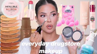 Everyday Drugstore GLOWY Makeup Routine (makeup dupes)