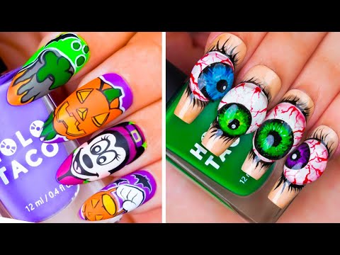 #205 Amazing Halloween Nail Art Design 🎃 Satisfying Nail Tutorial | Nails Inspiration