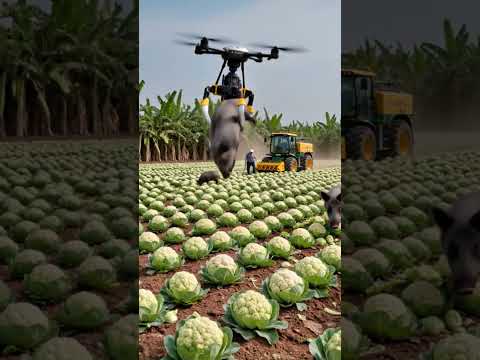 Drones capture wild boars that destroy crops#villagelife#smartfarming#farmingtraditions#farming101