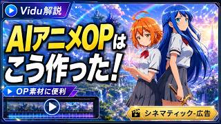 【Vidu解説】AIアニメOPはこう作った！旧シネマティック-adこと「シネマティック-広告」モードがOP素材に便利だった