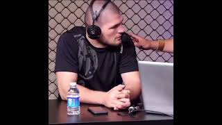 Khabib Nurmagomedov's reaction to being cut off