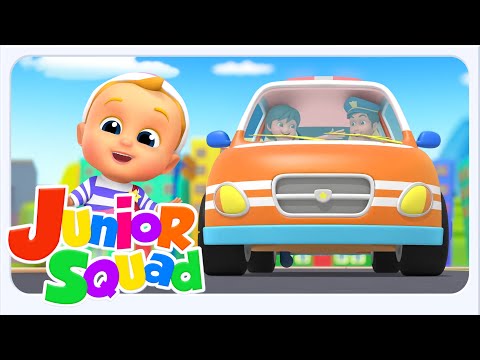 Junior Squad عجلات على سيارة الشرطة 🚓🎵 | أغنية للأطفال باللغة العربية