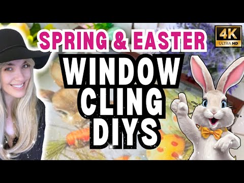 Dollar Tree DIYS for Easter & Spring (Using 6 Styles of Window Clings) Dollar Tree Dupes