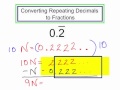 Converting Repeating Decimals to Fractions
