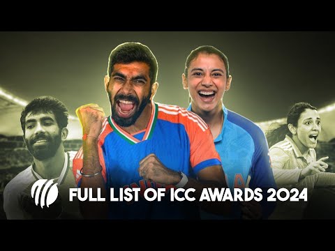 ICC AWARDS  FULL LIST 2024: Jasprit Bumrah and Amelia Kerr Dominate | ODI TEAM | T20I TEAM | TEST