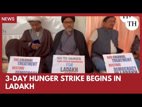 YouTube video thumbnail: 3-Day Hunger Strike Begins for Statehood in Ladakh