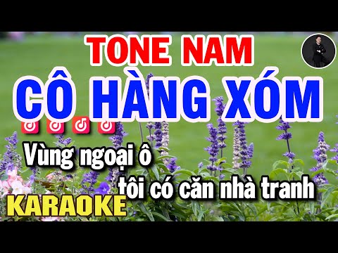Cô Hàng Xóm Karaoke Tone Nam Gm 82 ( Beat Nhạc Sống ) Huỳnh Lê