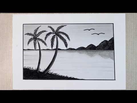 Landscape Drawing with Sign Pen