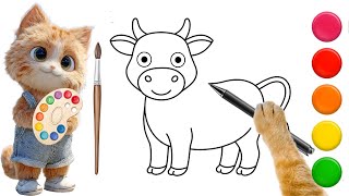 Yufi Teaches Colors 🎨 and Draws a Cow 🐮 Magic Surprise for Kids #22