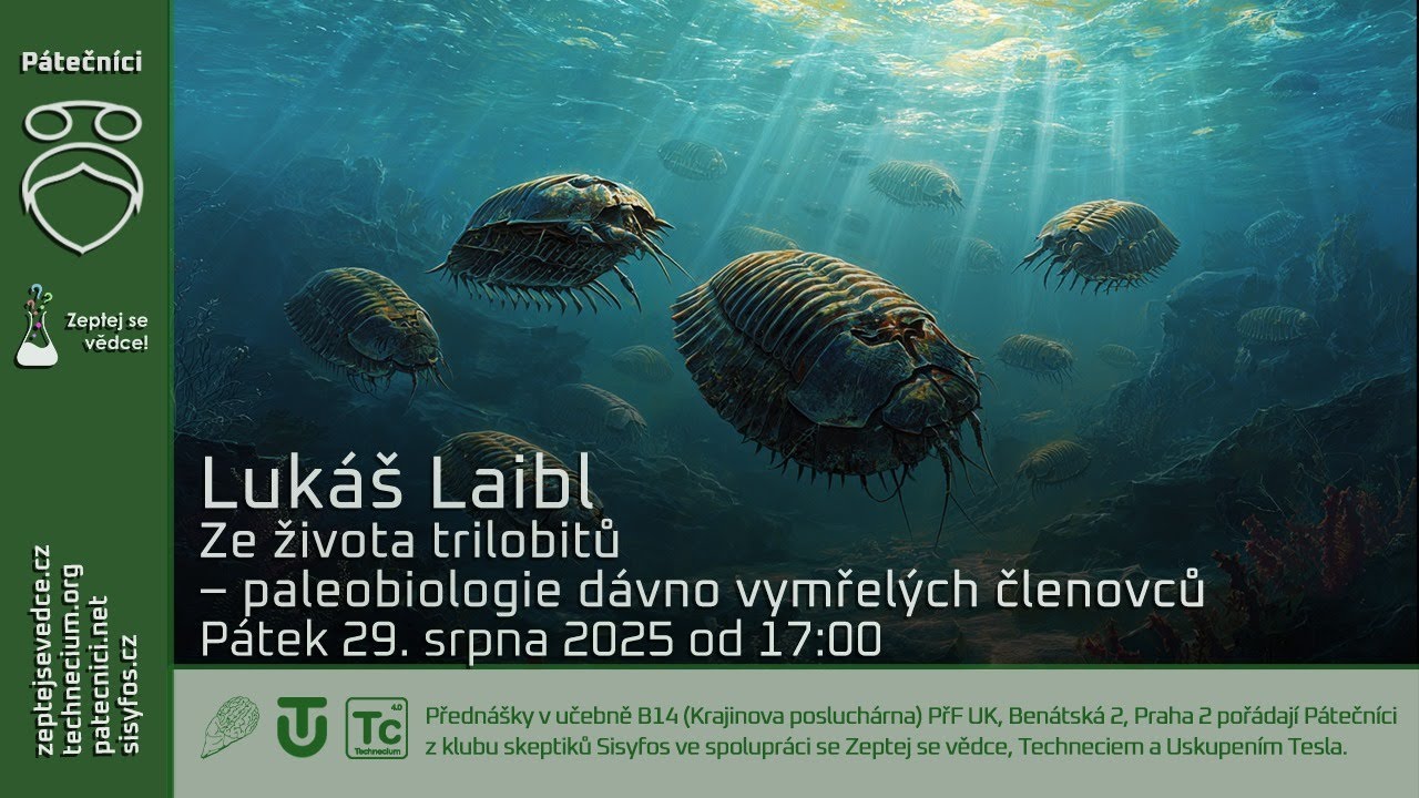 29. srpen 2025: Lukáš Laibl - Ze života trilobitů - paleobiologie dávno vymřelých členovců