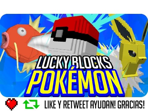 NOVEDAD! LUCKY BLOCKS POKÉMON | Sara, Exo, Gona y Luh en Minecraft