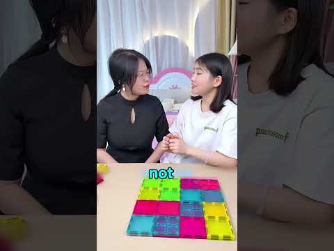 🤔🧩🧲 How exactly play with this magnetic building blocks？#comedy#jokes
