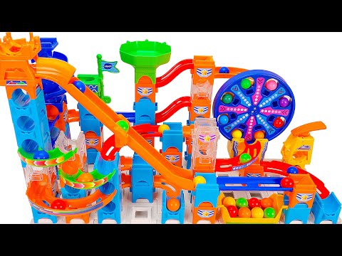 Marble Run Race ☆ HABA Slope, Dump Truck & Garbage Trucks #7