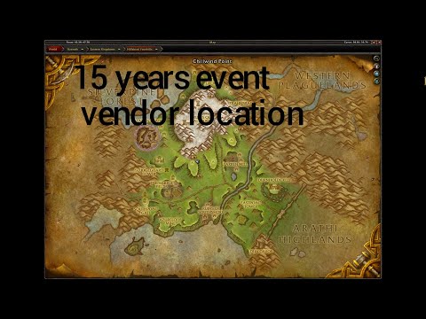 WoW Battle for Azeroth/15 years event vendor location...