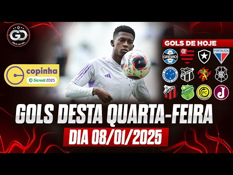 ⚽️ TODOS OS GOLS DESTA QUARTA 08/01/2025 GOLS DA COPINHA, COPA DO NORDESTE, GOLS DE HOJE,GOLS DO DIA