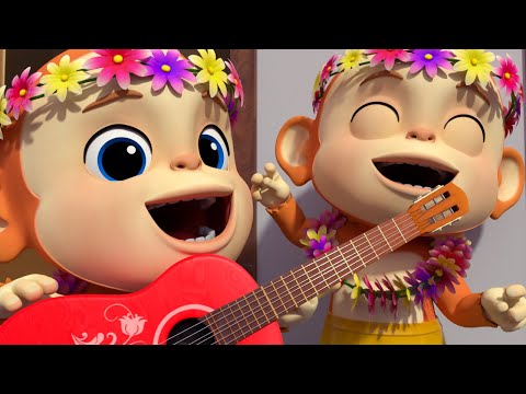 Five Little Kingkongs Playground Song | Yes Yes Play Outside Song | Fun Nursery Rhymes & Kids Songs