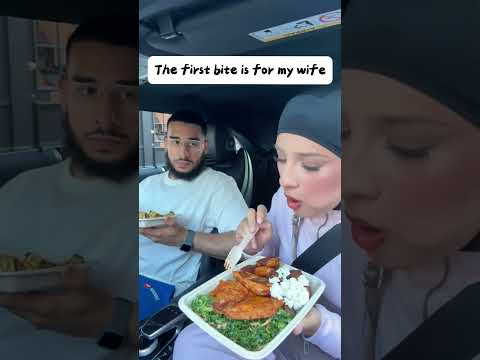 The first bite is for my wife#funny #prank #first #food #couple