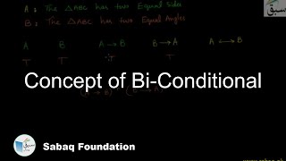 Concept of Bi-Conditional
