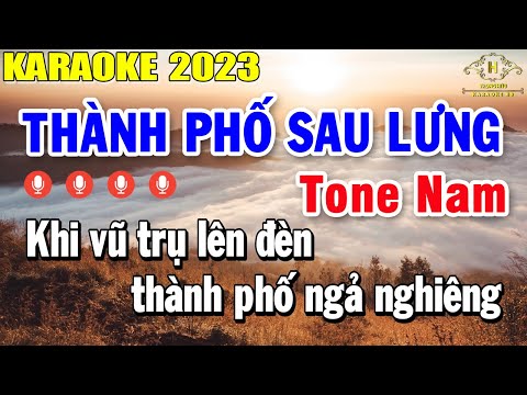 Thành Phố Sau Lưng Karaoke Tone Nam Nhạc Sống | Style Rumba Pro TH 1 | Trọng Hiếu