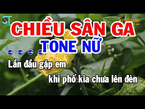 Karaoke Chiều Sân Ga Tone Nữ ( G#m ) Nhạc Sống Mới | Karaoke Tuấn Kiệt