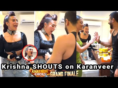 Khatron Ke Khiladi 14: Krishna Shroff ANGRY on Karanveer Mehra's PRANK, SHOUTS|KKK14 GrandFinale BTS