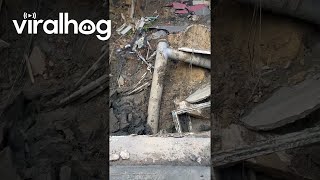 Collapsed Hole in Front of Wachira Hospital || ViralHog