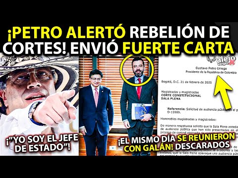 🚨Petro envió FUERTE carta a Magistrados de Cortes ¡SE REBELARON! El mismo día reunidos con Galán