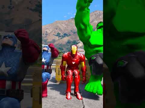 GTA 5 : TEAM BIG HULK vs TEAM SPIDER MAN BATTLE #shorts #hulk   #gta5