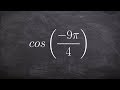 Evaluating Cosine and Coterminal Angles