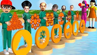 Scary Teacher 3D vs Squid Game Throw Dalgona Candy on Wooden Table Level Max 6 Times Challenge