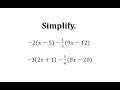 Simplifying Expressions and Distributions