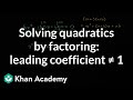 Factoring Quadratic Equations and Solutions