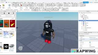 How to add a Jersey/Pants to your Roblox Character for GFX!