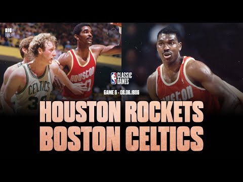 LARRY BIRD VS HAKEEM OLAJUWON ! Boston Celtics - Houston Rockets / Game 6 1986 / NBA Classic Games