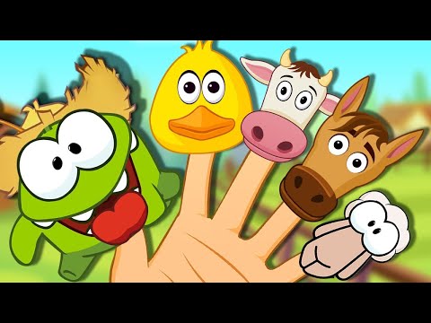 Learn Hindi With Om Nom | 🖐🏻 🐮Animal Finger Family | Learning Healthy Eating Habits With OM NOM