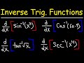 Derivatives of Inverse Trigonometric Functions