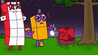 Numberblocks 10 saw NB 2 actions and immediately stopped him - Numberblocks fanmade coloring story