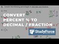 Converting Percentages to Decimals and Fractions