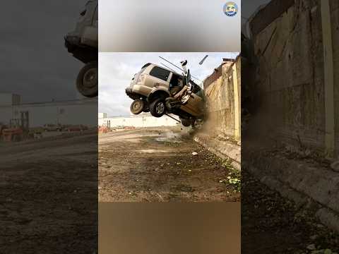 Crash Test of Toyota Land cruiser. most sustainable and strong for offroading car is only Toyota Car